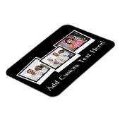 3パーソナライズされたフォトスナップショットフレームカスタムの色 マグネット (左側)