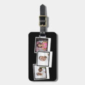 3パーソナライズされたフォトスナップショットフレームカスタムの色 ラゲッジタグ (正面縦)
