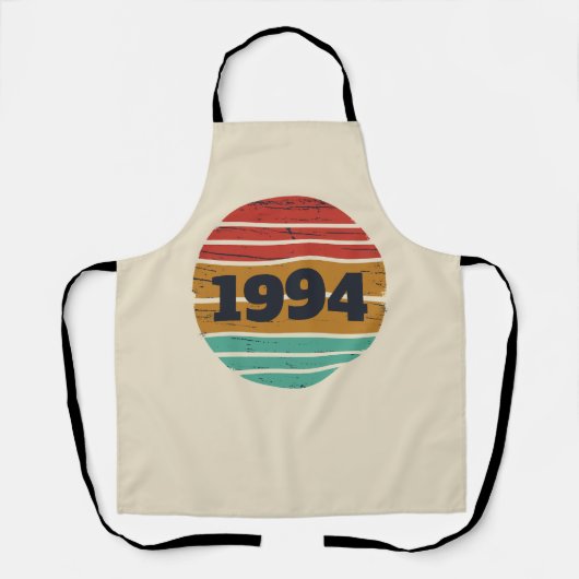 3パーソナライズされたヴィンテージ30歳の誕生日パーティー エプロン (正面)
