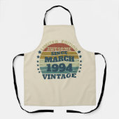 3パーソナライズされたヴィンテージ30歳の誕生日パーティー エプロン (正面)