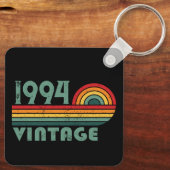 3パーソナライズされたヴィンテージ30歳の誕生日パーティー キーホルダー (裏面)