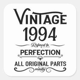 3パーソナライズされたヴィンテージ30歳の誕生日パーティー スクエアシール