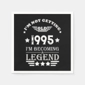 3パーソナライズされたヴィンテージ30歳の誕生日パーティー スタンダードカクテルナプキン (正面)