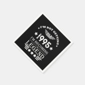 3パーソナライズされたヴィンテージ30歳の誕生日パーティー スタンダードカクテルナプキン (角)