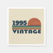 3パーソナライズされたヴィンテージ30歳の誕生日パーティー スタンダードカクテルナプキン (正面)