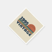 3パーソナライズされたヴィンテージ30歳の誕生日パーティー スタンダードカクテルナプキン (角)