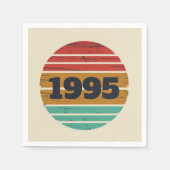 3パーソナライズされたヴィンテージ30歳の誕生日パーティー スタンダードカクテルナプキン (正面)