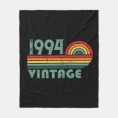3パーソナライズされたヴィンテージ30歳の誕生日パーティー フリースブランケット (正面)