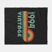 3パーソナライズされたヴィンテージ30歳の誕生日パーティー フリースブランケット (正面(横))