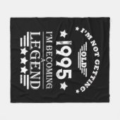 3パーソナライズされたヴィンテージ30歳の誕生日パーティー フリースブランケット (正面(横))