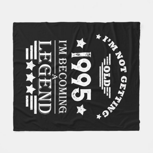 3パーソナライズされたヴィンテージ30歳の誕生日パーティー フリースブランケット (正面(横))