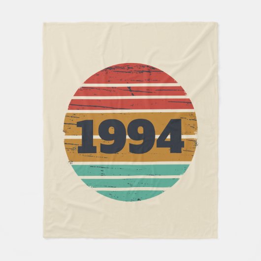 3パーソナライズされたヴィンテージ30歳の誕生日パーティー フリースブランケット (正面)