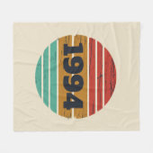 3パーソナライズされたヴィンテージ30歳の誕生日パーティー フリースブランケット (正面(横))