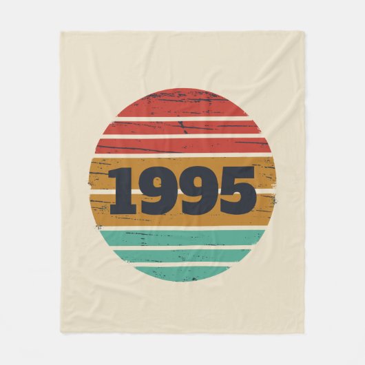 3パーソナライズされたヴィンテージ30歳の誕生日パーティー フリースブランケット (正面)