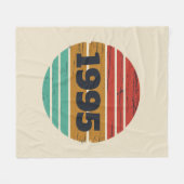 3パーソナライズされたヴィンテージ30歳の誕生日パーティー フリースブランケット (正面(横))