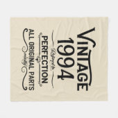 3パーソナライズされたヴィンテージ30歳の誕生日パーティー フリースブランケット (正面(横))