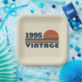 3パーソナライズされたヴィンテージ30歳の誕生日パーティー ペーパープレート (パーティー)