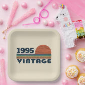 3パーソナライズされたヴィンテージ30歳の誕生日パーティー ペーパープレート (パーティー)