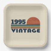 3パーソナライズされたヴィンテージ30歳の誕生日パーティー ペーパープレート (正面)