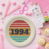 3パーソナライズされたヴィンテージ30歳の誕生日パーティー ペーパープレート (パーティー)