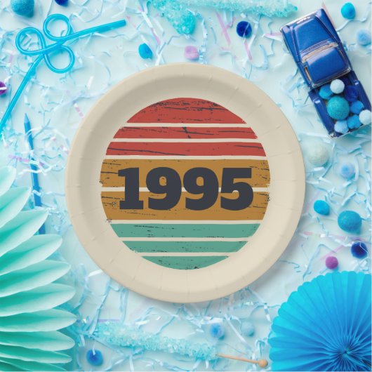 3パーソナライズされたヴィンテージ30歳の誕生日パーティー ペーパープレート (パーティー)