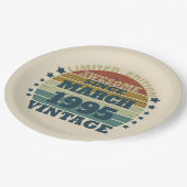 3パーソナライズされたヴィンテージ30歳の誕生日パーティー ペーパープレート (アングル)