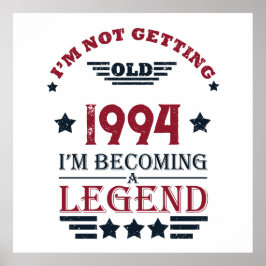 3パーソナライズされたヴィンテージ30歳の誕生日パーティー ポスター