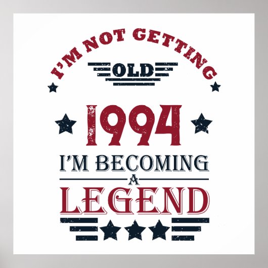 3パーソナライズされたヴィンテージ30歳の誕生日パーティー ポスター (正面)