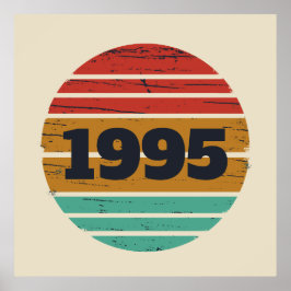 3パーソナライズされたヴィンテージ30歳の誕生日パーティー ポスター