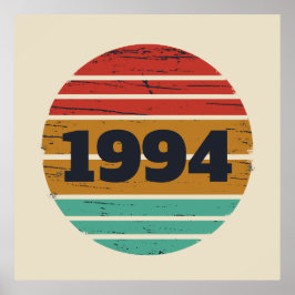 3パーソナライズされたヴィンテージ30歳の誕生日パーティー ポスター