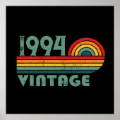 3パーソナライズされたヴィンテージ30歳の誕生日パーティー ポスター (正面)