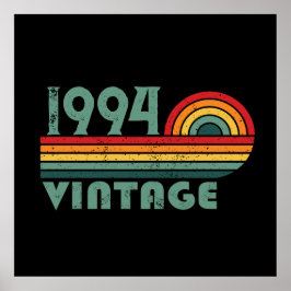 3パーソナライズされたヴィンテージ30歳の誕生日パーティー ポスター