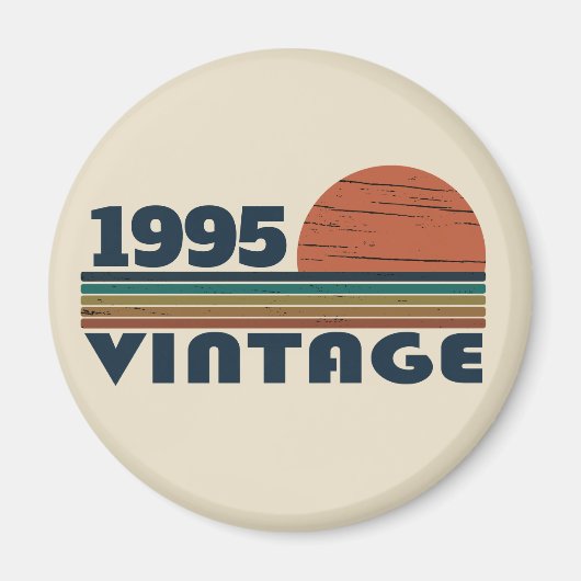 3パーソナライズされたヴィンテージ30歳の誕生日パーティー マグネット (正面)