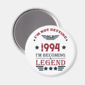 3パーソナライズされたヴィンテージ30歳の誕生日パーティー マグネット (正面/裏面)