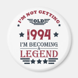 3パーソナライズされたヴィンテージ30歳の誕生日パーティー マグネット