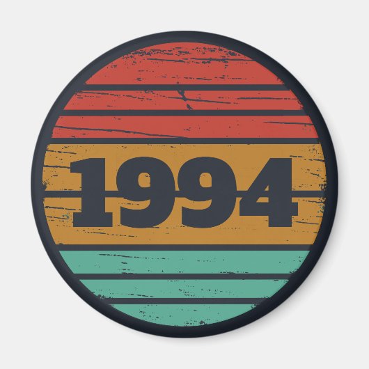 3パーソナライズされたヴィンテージ30歳の誕生日パーティー マグネット (正面)