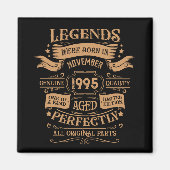 3パーソナライズされたヴィンテージ30歳の誕生日パーティー マグネット (正面)