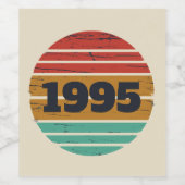 3パーソナライズされたヴィンテージ30歳の誕生日パーティー ワインラベル (シングルラベル)