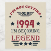 3パーソナライズされたヴィンテージ30歳の誕生日パーティー ワインラベル (シングルラベル)