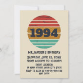 3パーソナライズされたヴィンテージ30歳の誕生日パーティー 招待状 (正面)