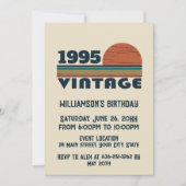 3パーソナライズされたヴィンテージ30歳の誕生日パーティー 招待状 (正面)