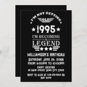 3パーソナライズされたヴィンテージ30歳の誕生日パーティー 招待状 (正面/裏面)