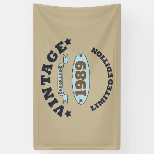 3パーソナライズされたヴィンテージ30歳の誕生日パーティー 横断幕 (縦)