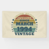 3パーソナライズされたヴィンテージ30歳の誕生日パーティー 横断幕 (横)