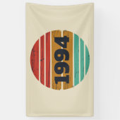 3パーソナライズされたヴィンテージ30歳の誕生日パーティー 横断幕 (縦)