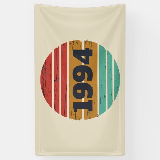 3パーソナライズされたヴィンテージ30歳の誕生日パーティー 横断幕 (縦)