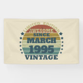 3パーソナライズされたヴィンテージ30歳の誕生日パーティー 横断幕 (横)