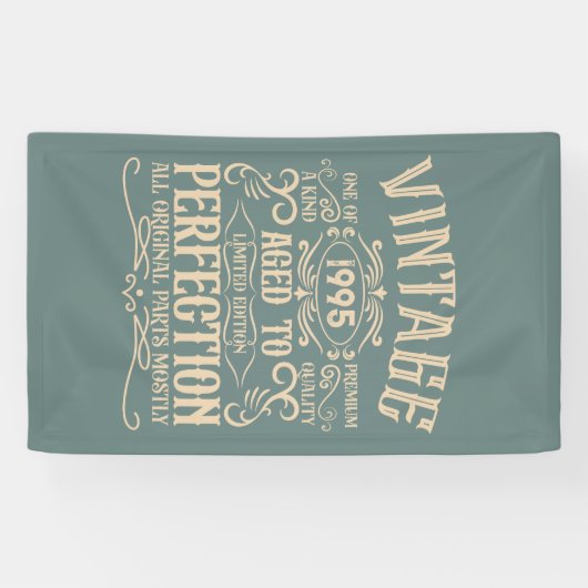 3パーソナライズされたヴィンテージ30歳の誕生日パーティー 横断幕 (横)