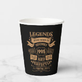 3パーソナライズされたヴィンテージ30歳の誕生日パーティー 紙コップ (裏面)