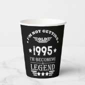 3パーソナライズされたヴィンテージ30歳の誕生日パーティー 紙コップ (裏面)